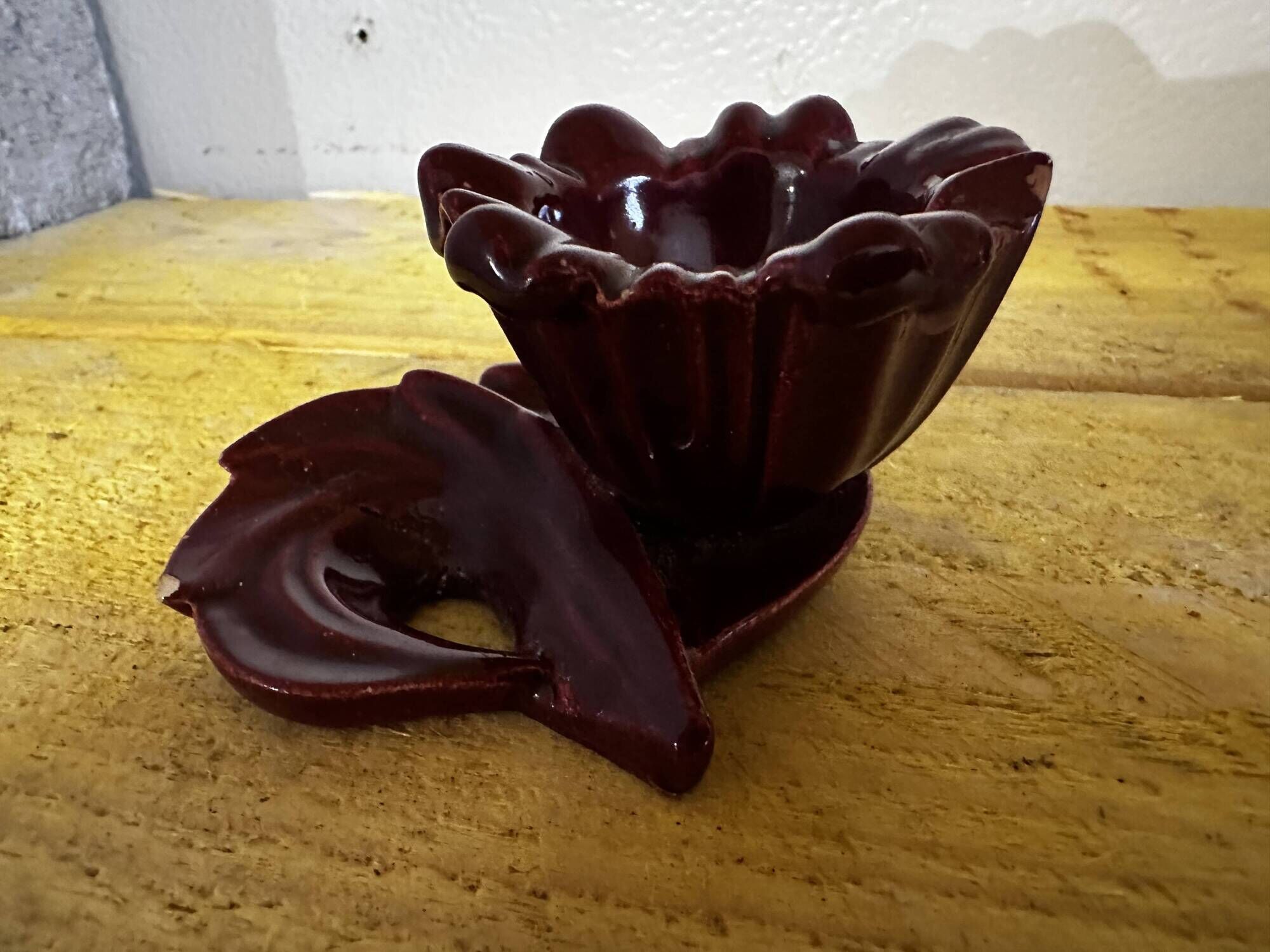 Ceramic Candle Holder Vallauris 1950s signed CAB