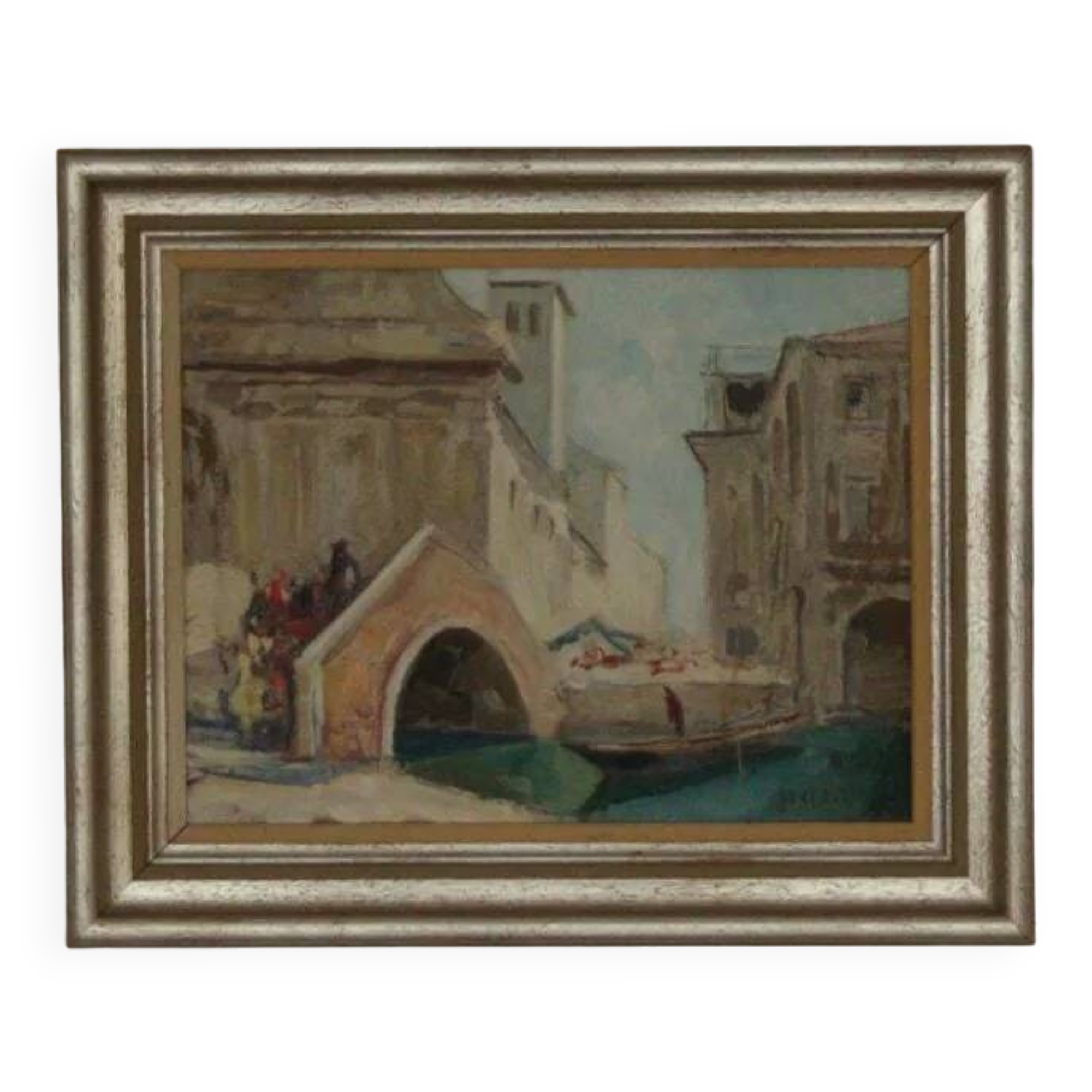 Painting "Scene of Venice" by Knut Norman