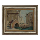 Painting "Scene of Venice" by Knut Norman