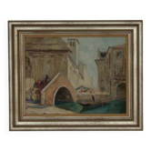 Painting "Scene of Venice" by Knut Norman