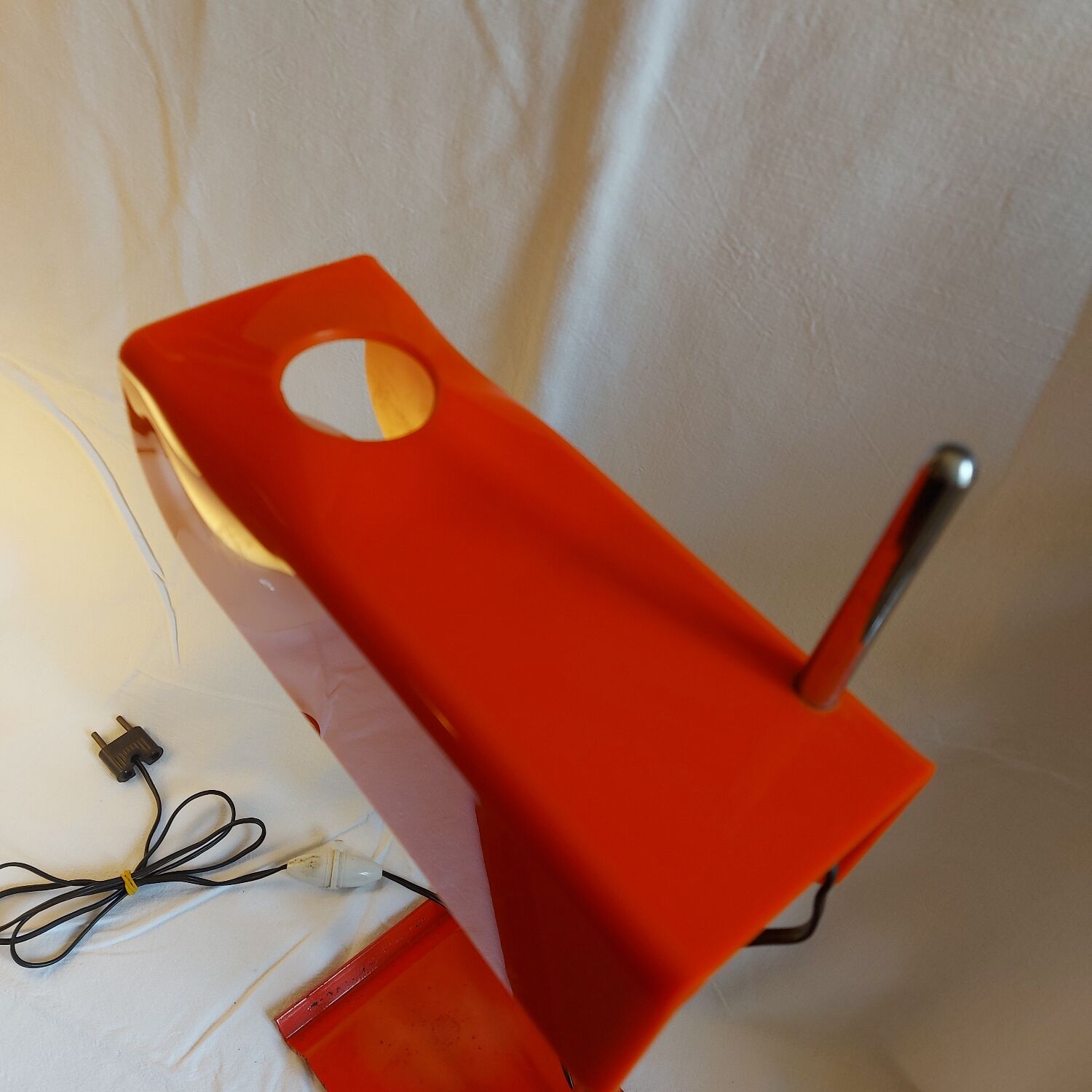 Desk lamp Josef Hurka vintage orange