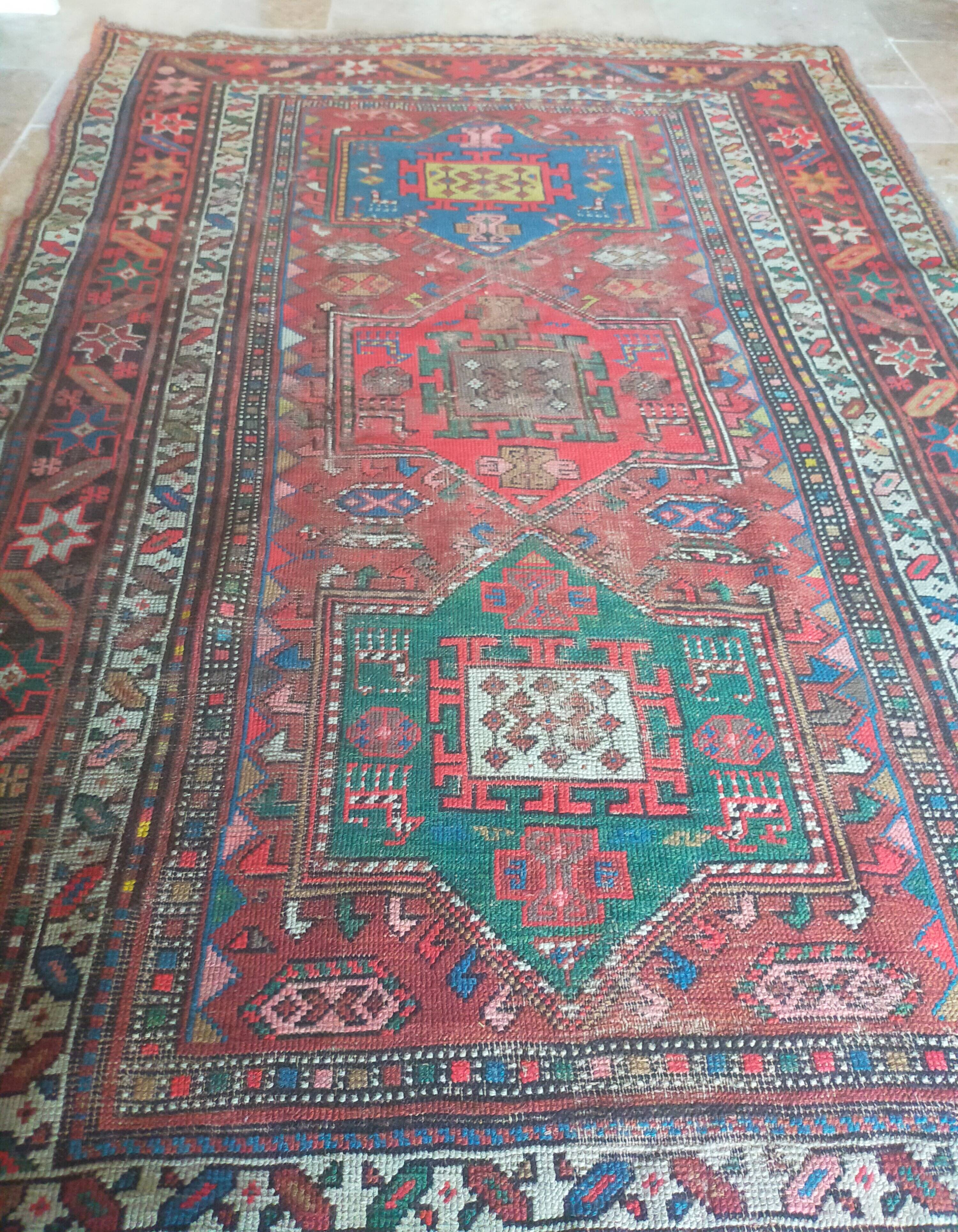 Vintage kilim carpet 197 x 130