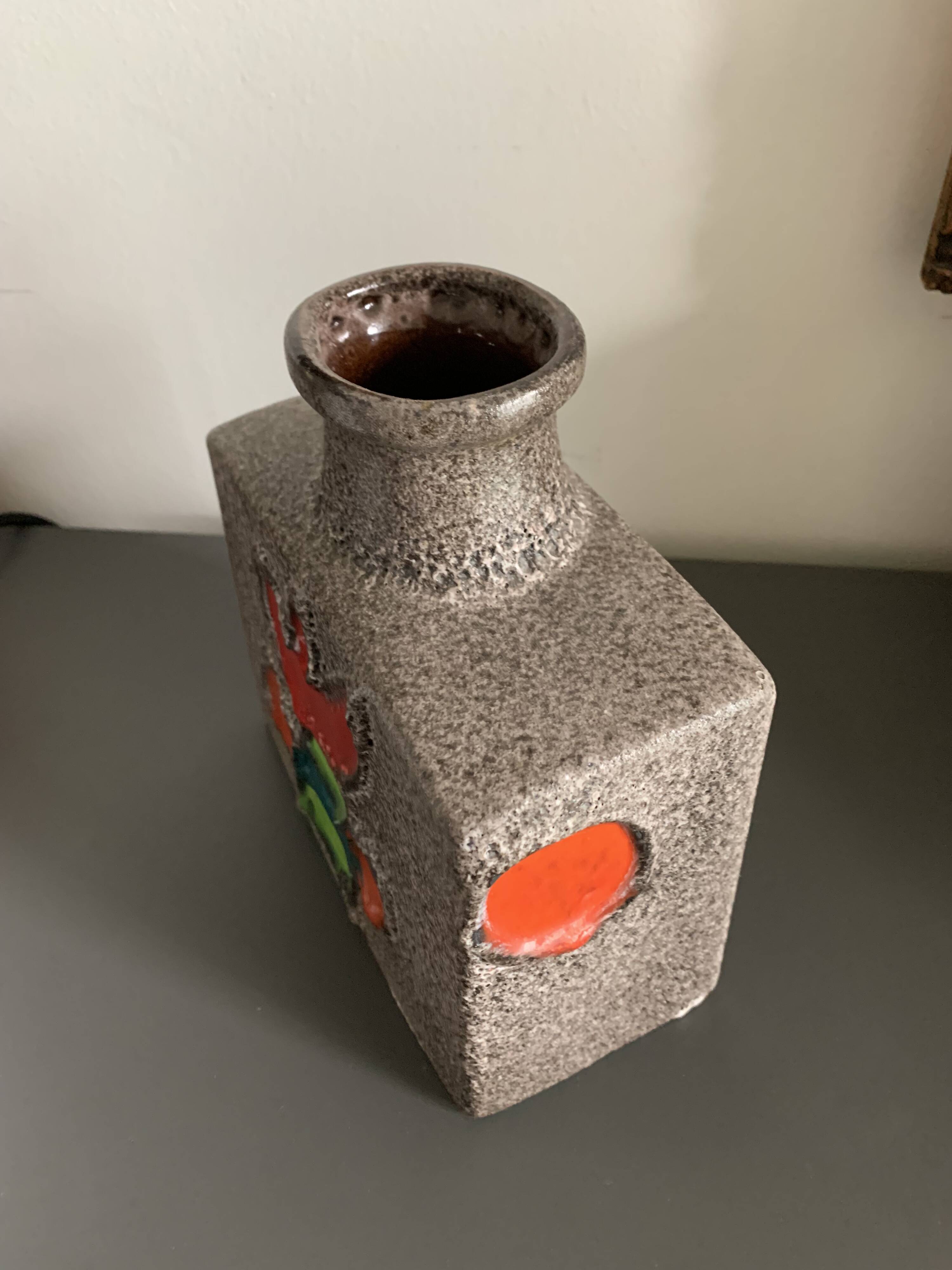 Vase Fat Lava West Germany 1980s