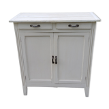 Old Parisian buffet 2 doors 2 drawers patinated white