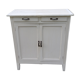 Old Parisian buffet 2 doors 2 drawers patinated white