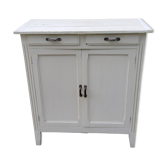 Old Parisian buffet 2 doors 2 drawers patinated white