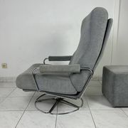 Vintage Gelderland swivel armchair with ottoman Jan des Bouvrie