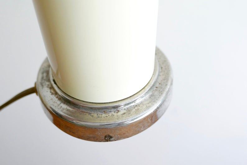 Golden and silver pineapple foot lamp, 70s