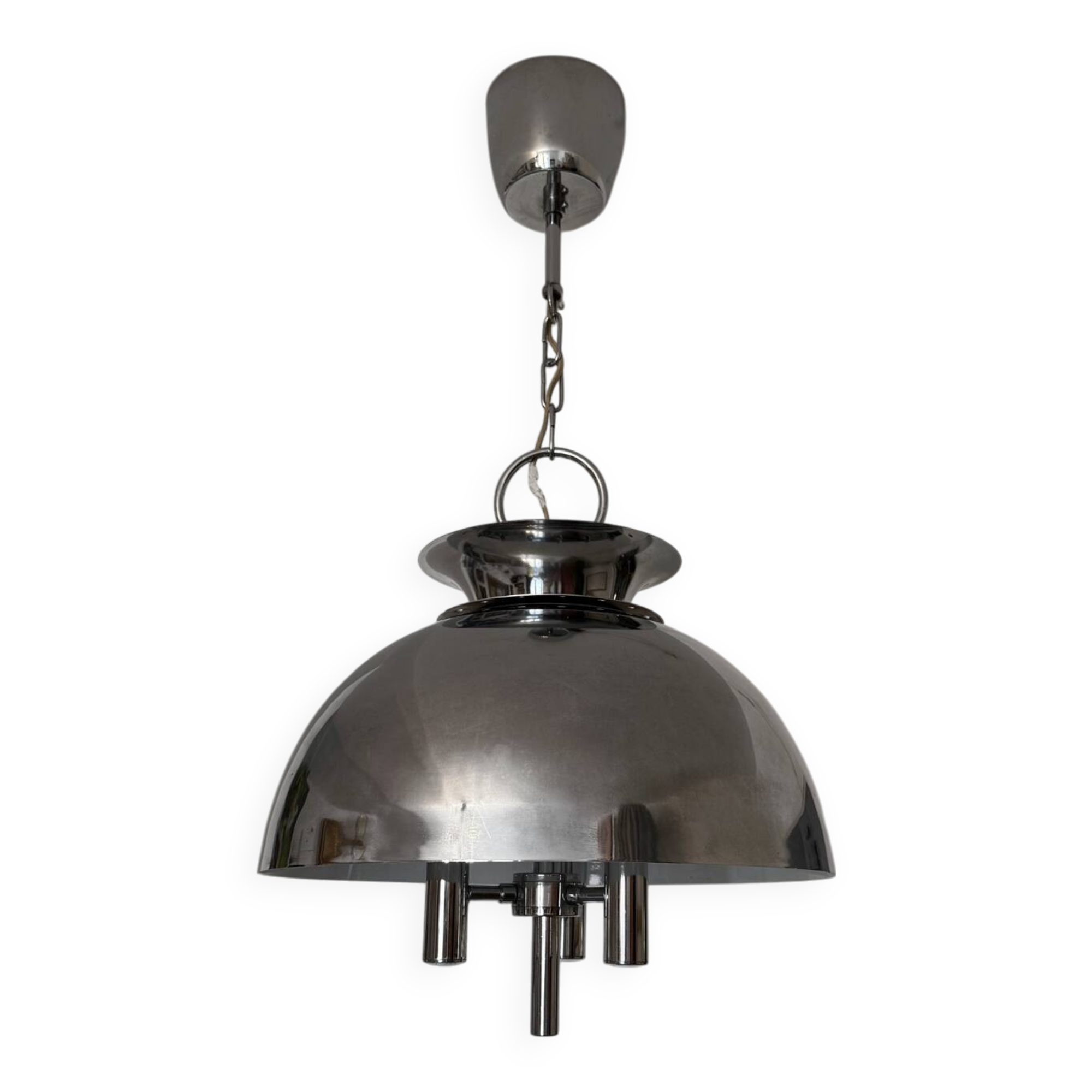 Space Age chrome design chandelier from the 70s