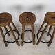 3 brutalist bar stools