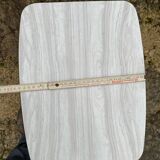 Modular white formica folding step stool from the 70s