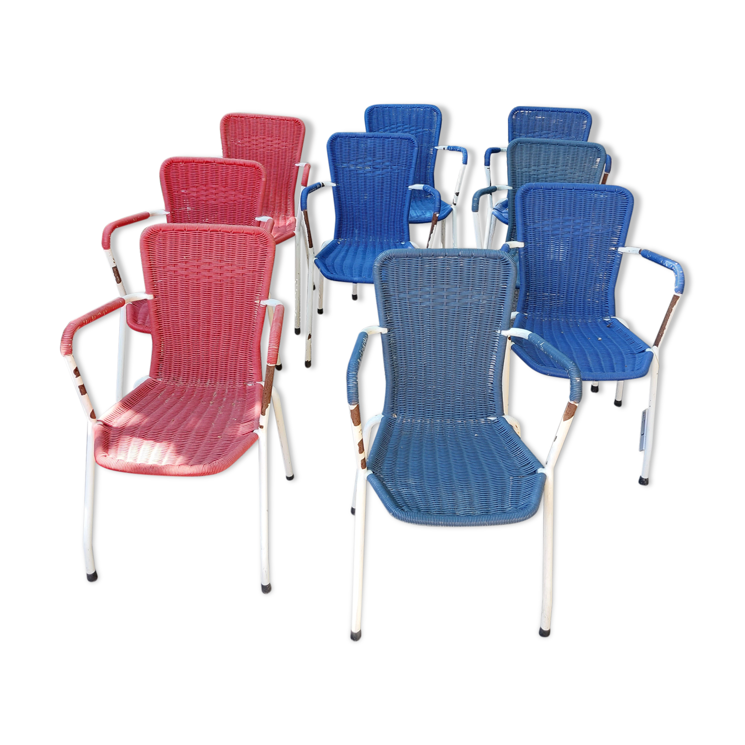 Set of eight scooby-doo chairs