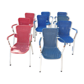 Lot de huit chaises scooby-doo