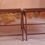 Set of 2 metal bedside tables