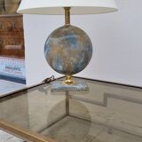 Rectangular coffee table in brass and chromed metal 1970 design