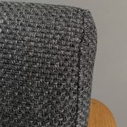 Black fabric relax chair, wiht wood frame 1960s