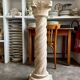 Beige carved wooden column