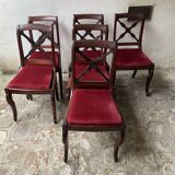 Set of 6 mahogany chairs from the early 19th century