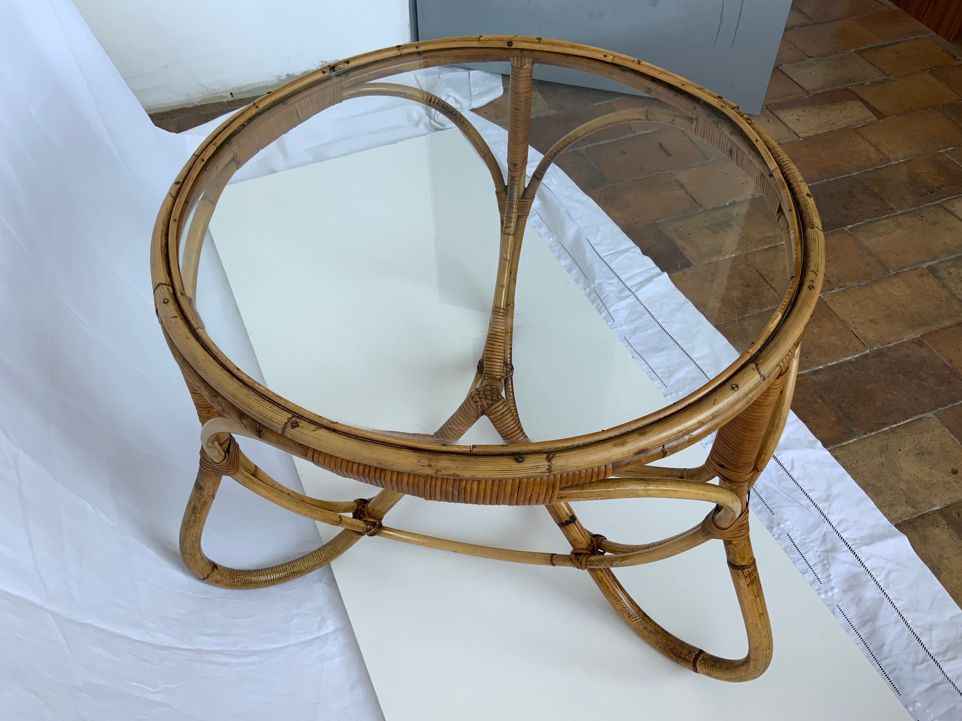 Rattan coffee table