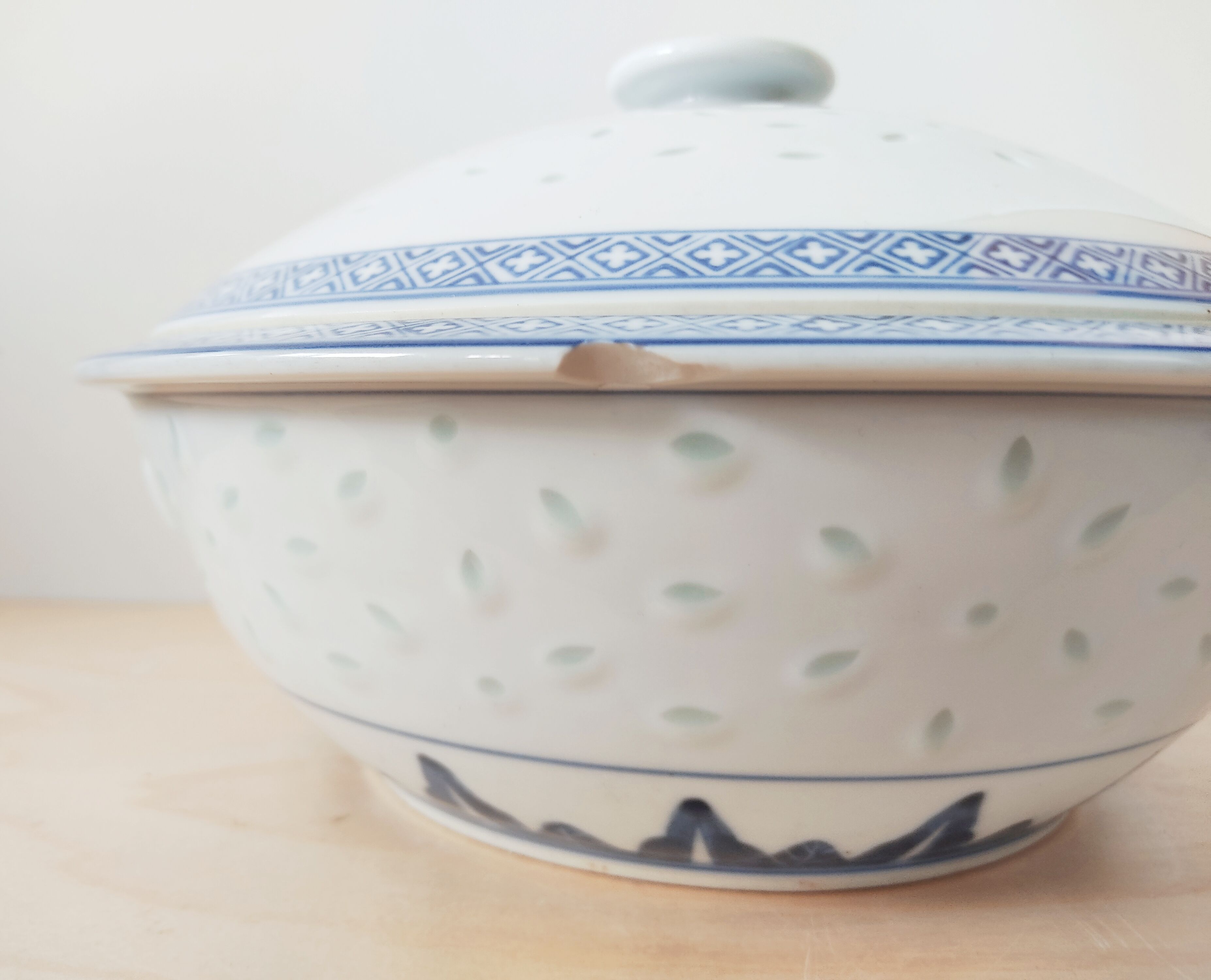 Soupière décor grains de riz Chine