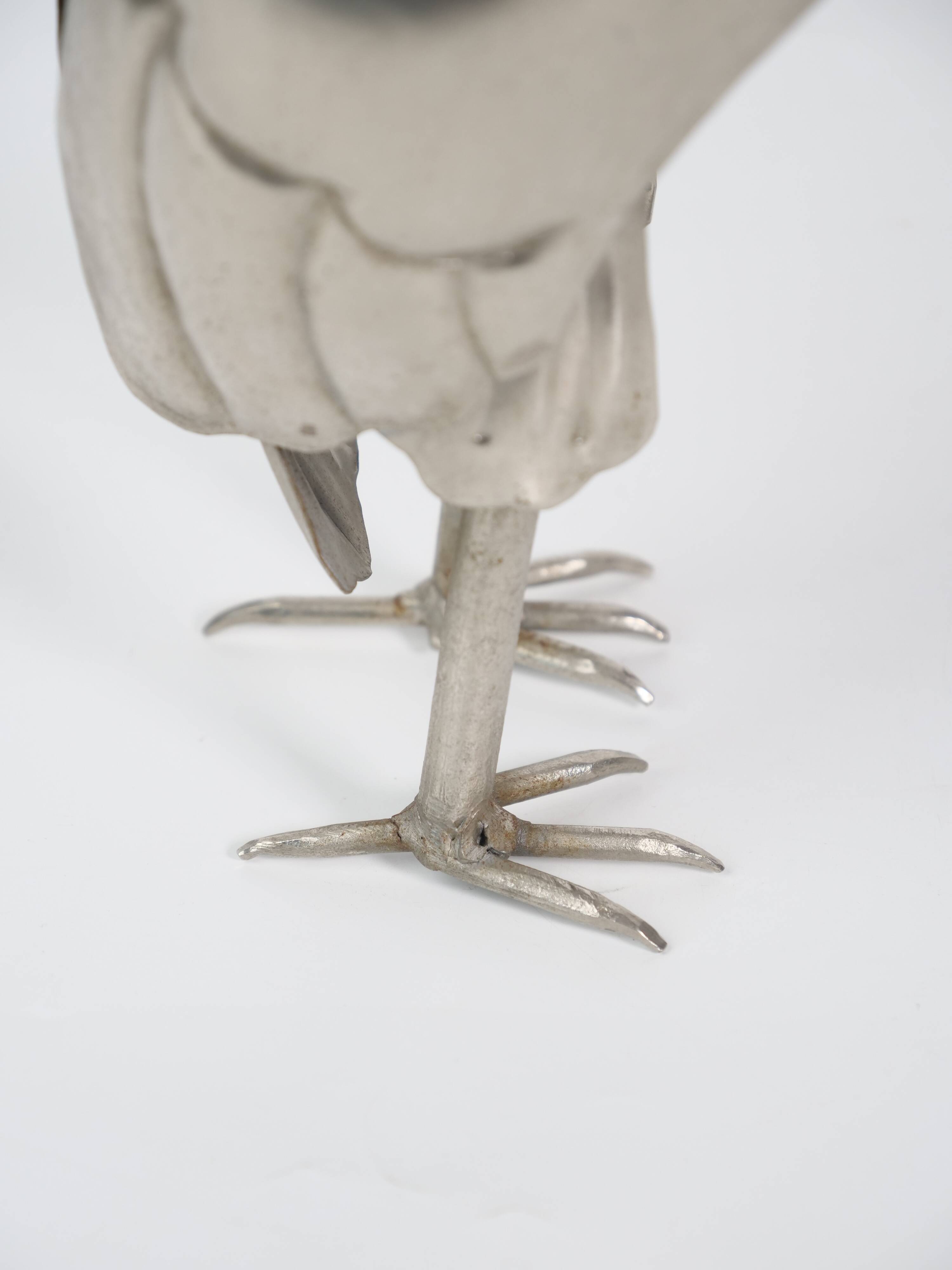 Brutalist sculpture decorative owl folk art