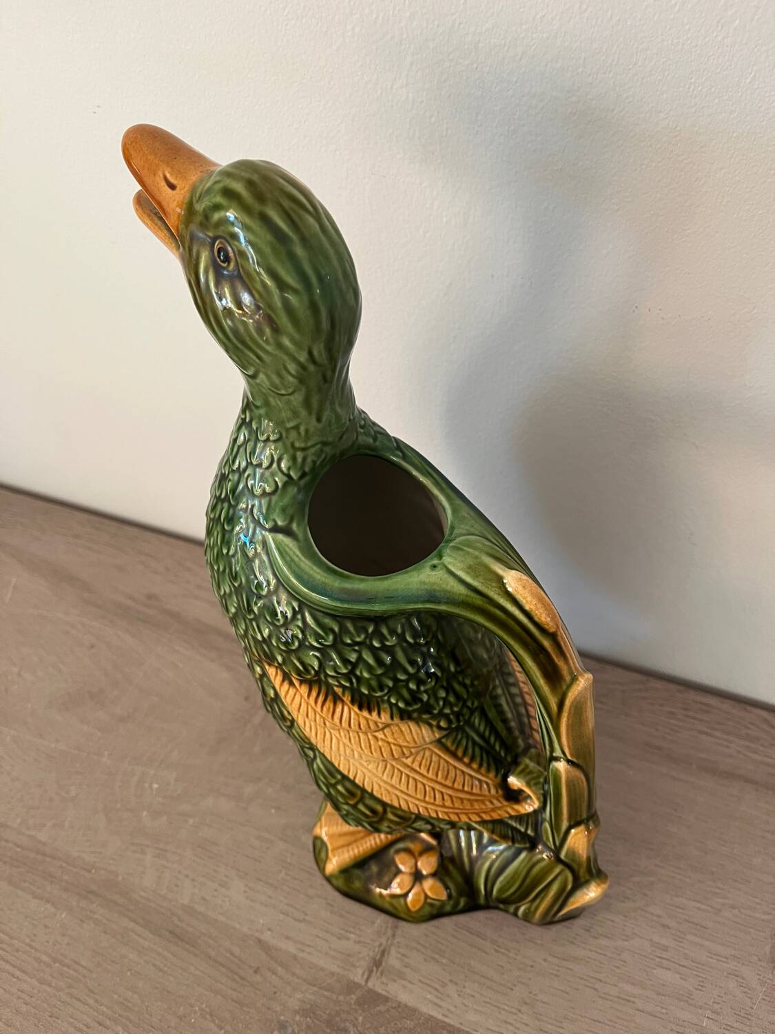 Vintage duck-shaped zoomorphic jug