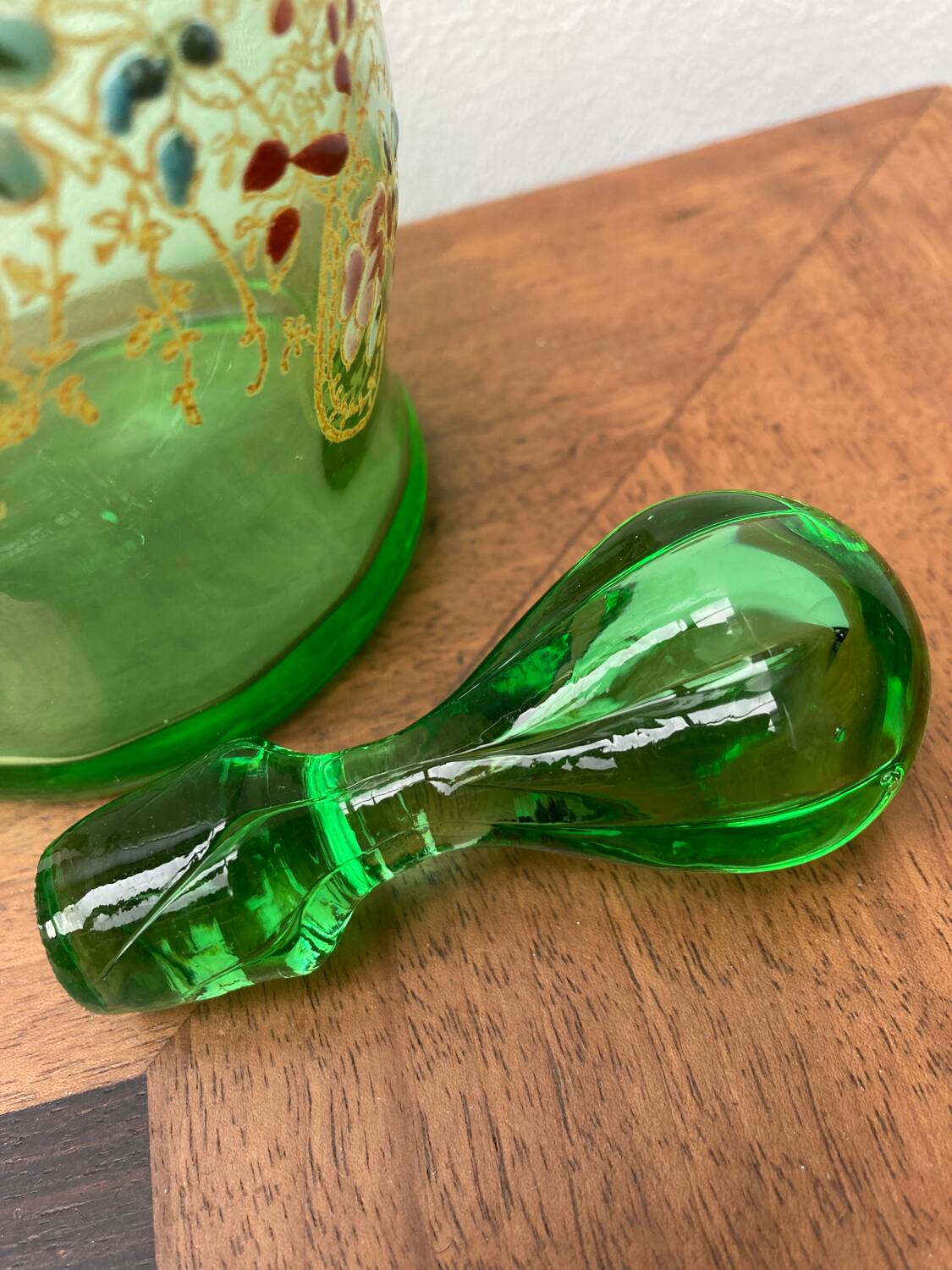 Legras 1900 enameled liqueur carafe