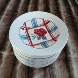 16 mismatched antique deep plates