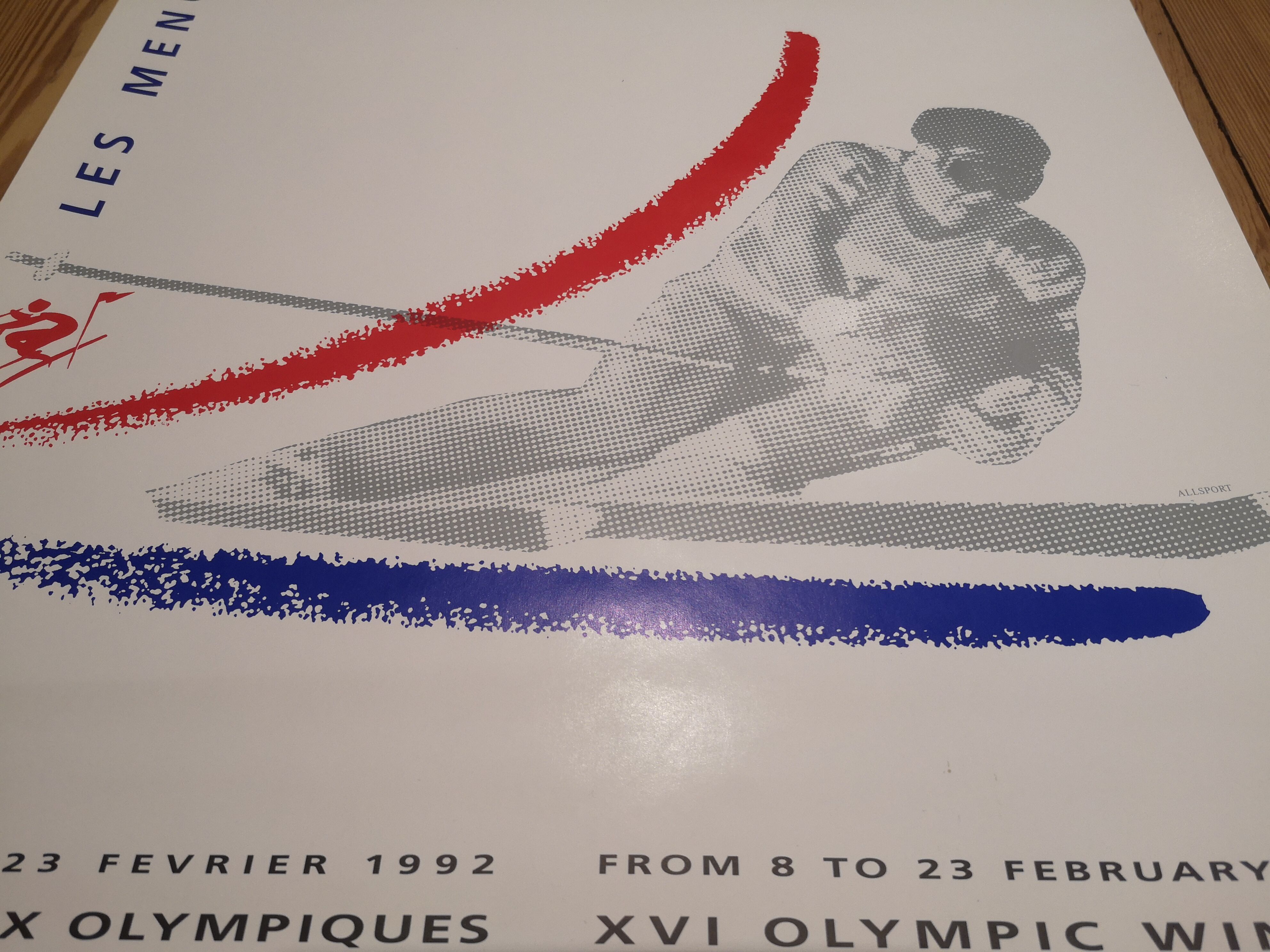 Poster Albertville men's slalom olympic games poster