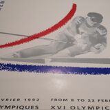 Poster Albertville men's slalom olympic games poster