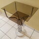 Vintage console 70/80 chrome marble glass