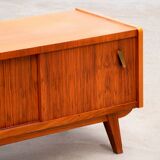 Vintage scandinavian sideboard feet compass walnut 1960