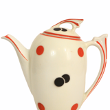 Teapot 50s black and red Bavaria