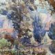 Watercolor painting "The Garden of the Village Blooms" signed on Arches paper