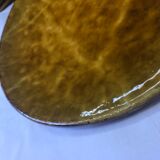 Flat plate in enamelled stoneware Vallauris