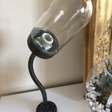 Industrial swan collar sconce