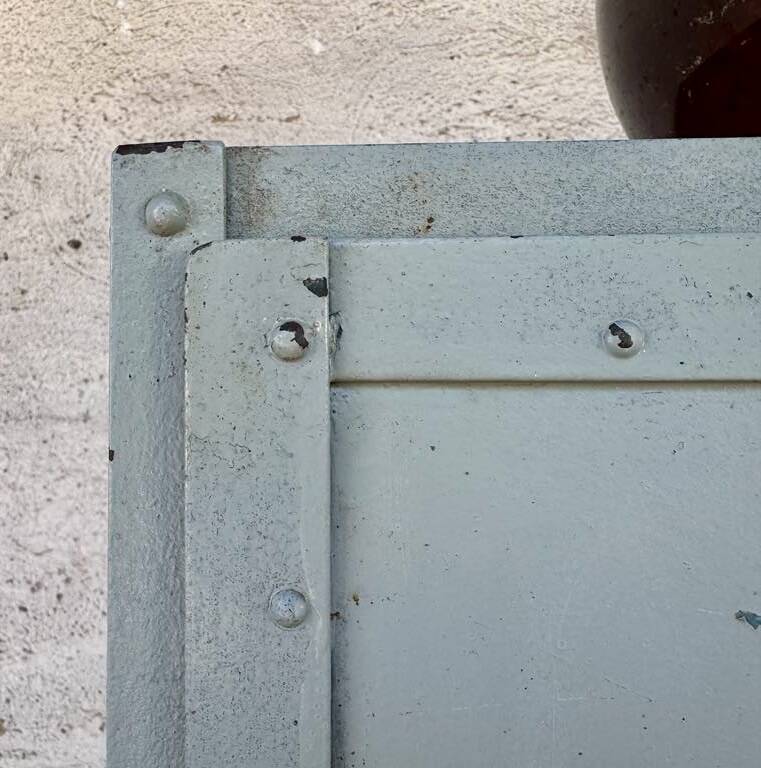 Old metal locker with 4 doors