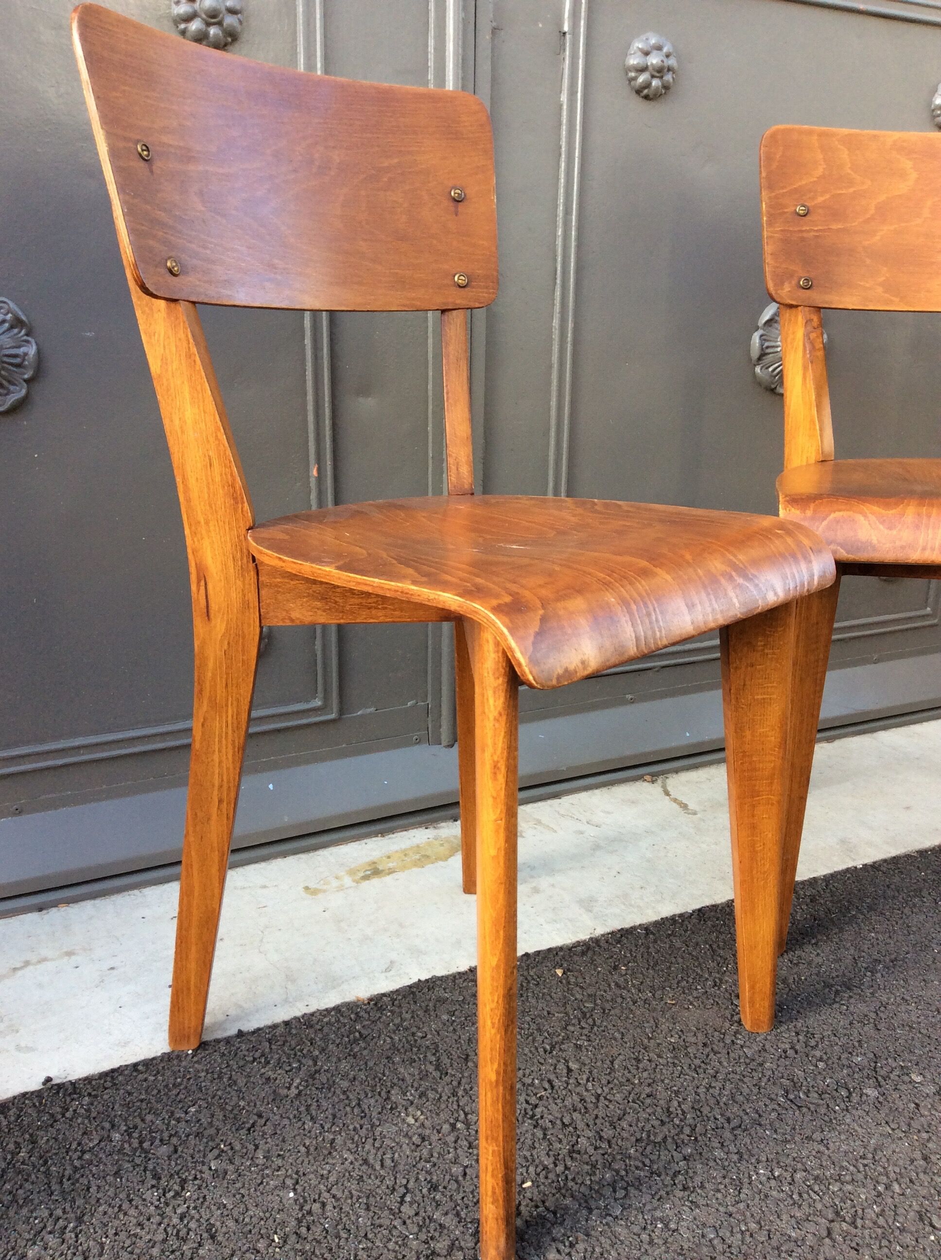 4 Scandinavian chairs vintage bistro
