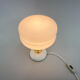 1970's Milk Glass Brass Table Lamp by Napako