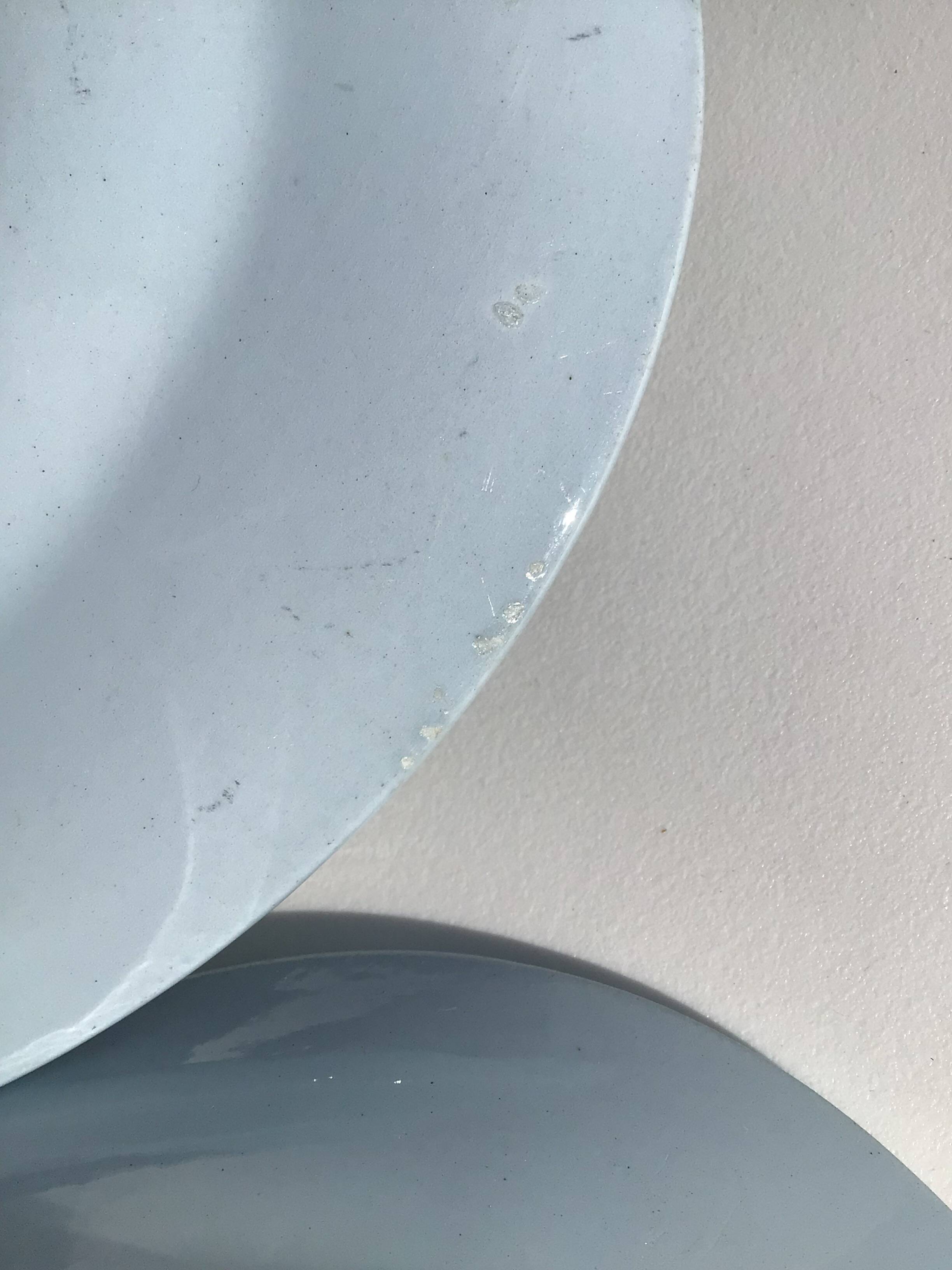 Plat ovale et deux ramequins assortis 50’s ciel