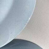 Plat ovale et deux ramequins assortis 50’s ciel