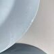 Oval dish and two matching ramekins, 50s sky blue