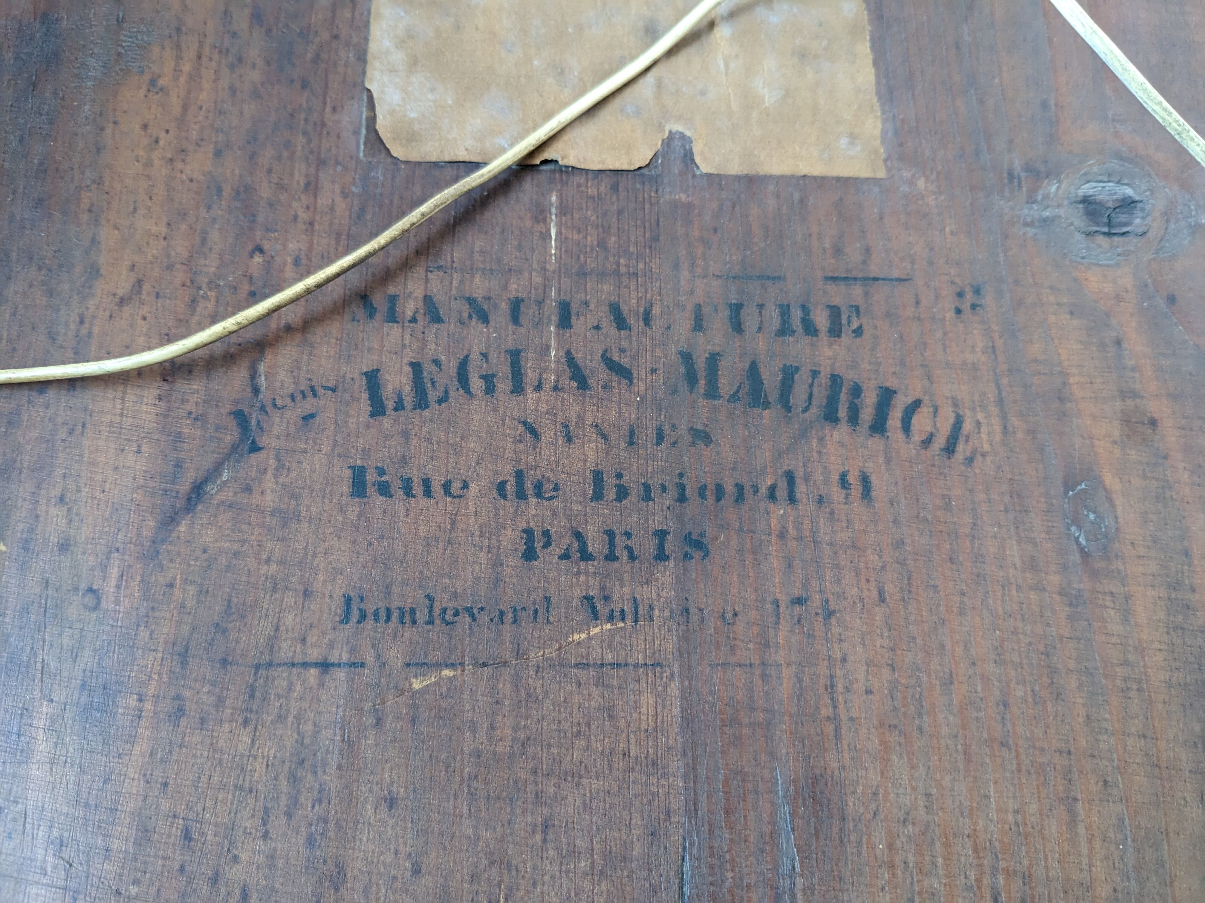 Art Deco mirror by Leglas-Maurice 53x41cm