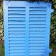 Small blue shutter L75xH101cm with louvers