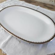 Large oval Winterling Bavaria porcelain dish with gold frieze Excelsior decoration