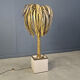 Brass palm tree floor lamp by Maison Jansen, 1970s