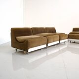 Set of 4 "Orbis" velvet armchairs by Luigi Colani for Colani