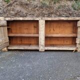 Established ancient French console table / kitchen island / shop counter, early 1900s.
