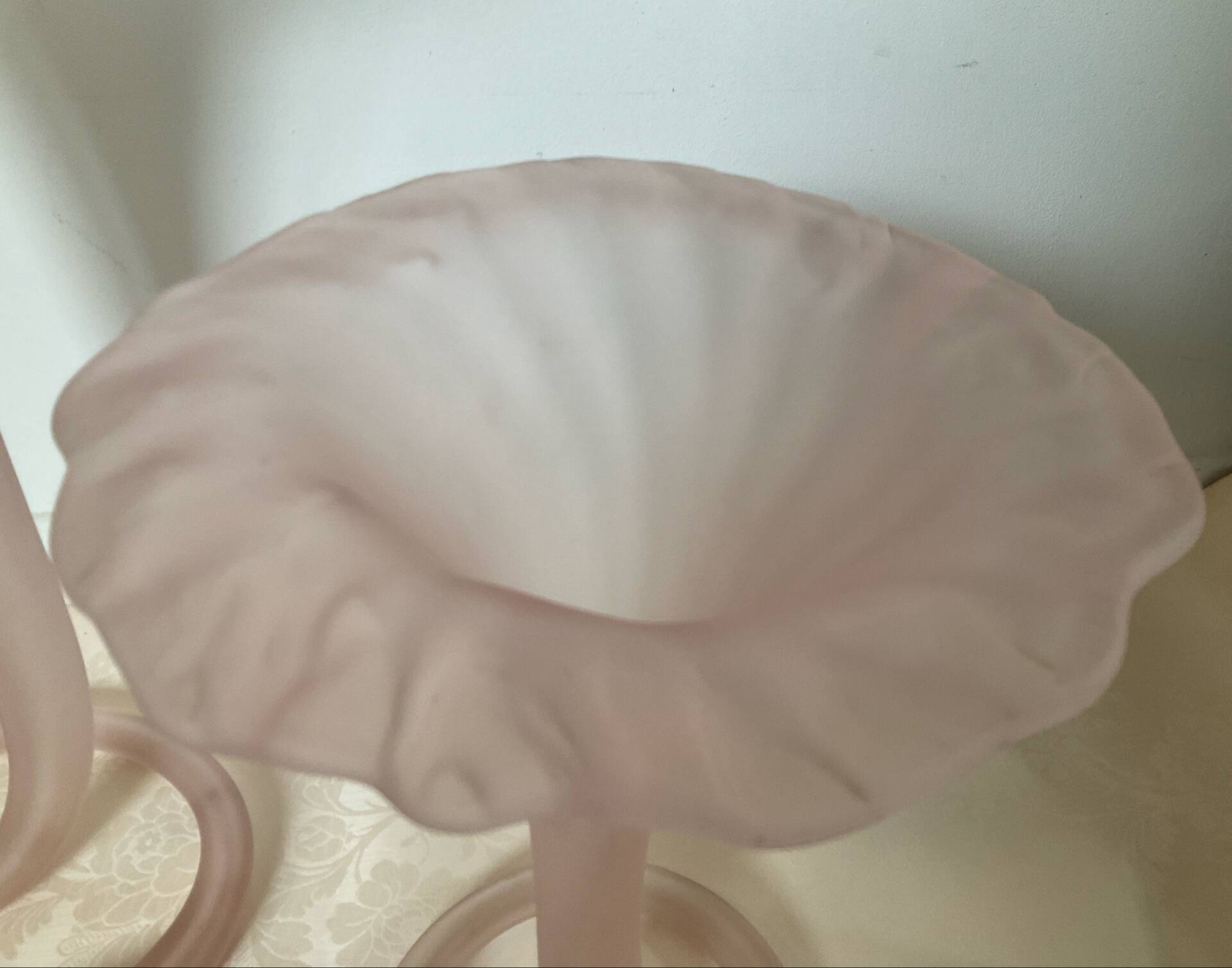 A pair of large Italian corolla vases in glass paste.