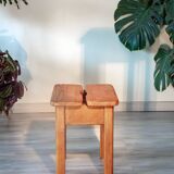 1970s chalet stool, solid pine